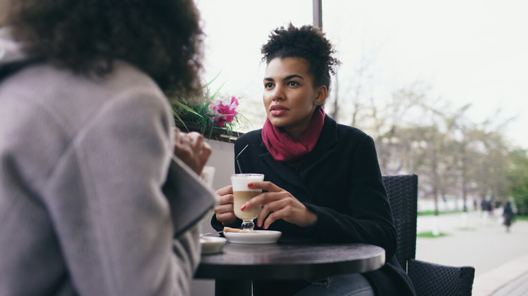person having meaningful conversation
